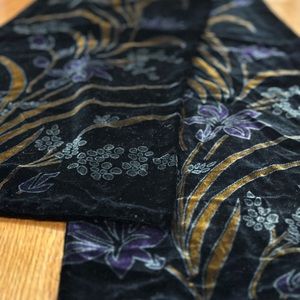 Silk blend designer velvet scarf